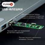 ФЛЭШ-ДРАЙВ “FUMIKO” 64ГБ USB 2.0 #Moskow.Red