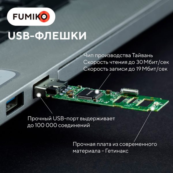 ФЛЭШ-ДРАЙВ FUMIKO 64ГБ USB 2.0 #Moskow.Red