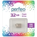 ФЛЭШ-ДРАЙВ “PERFEO” 32ГБ USB 2.0 #M10.MetalSeries