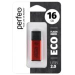 ФЛЭШ-ДРАЙВ “PERFEO” 16ГБ USB 2.0 #E03.Red.EconomySeries