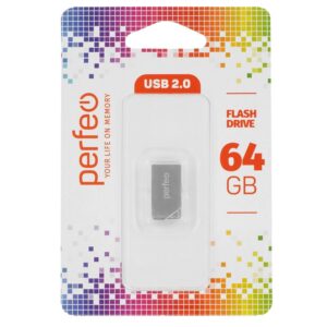 ФЛЭШ-ДРАЙВ PERFEO 64ГБ USB 2.0 #М12.MetallSeries