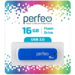 ФЛЭШ-ДРАЙВ “PERFEO” 16ГБ USB 2.0 #C05.Blue
