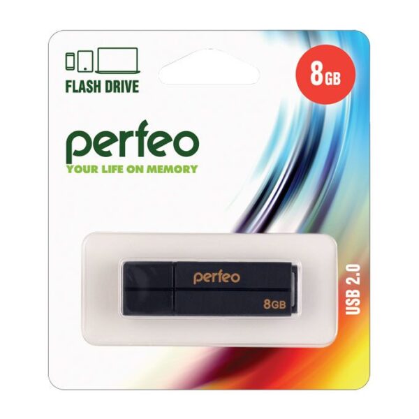 ФЛЭШ-ДРАЙВ ФЛЭШ-ДРАЙВ PERFEO 8ГБ USB 2.0 #C01G2.Black