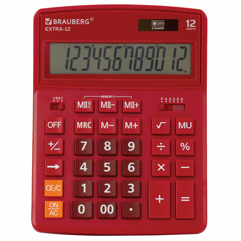 27533d755e8211eb8b72bcee7b5b3383_d7860de5bd2511eba35bb42e99b9ab10 КАЛЬКУЛЯТОР BRAUBERG 206*155мм 12-разр.БОРДОВЫЙ #Настольный