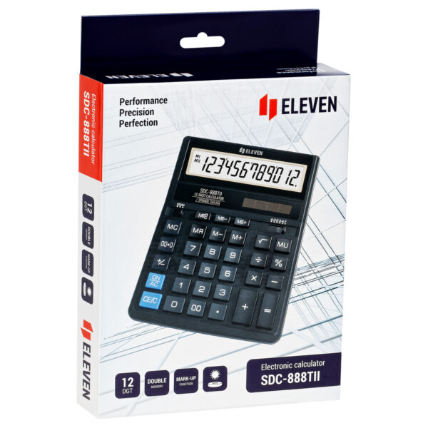 КАЛЬКУЛЯТОР ELEVEN SDC-888TII 138*203*31мм 12-разр.