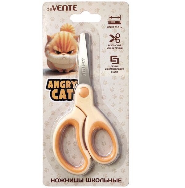 НОЖНИЦЫ ДЕТСКИЕ DeVENTE 135мм #AngryCat