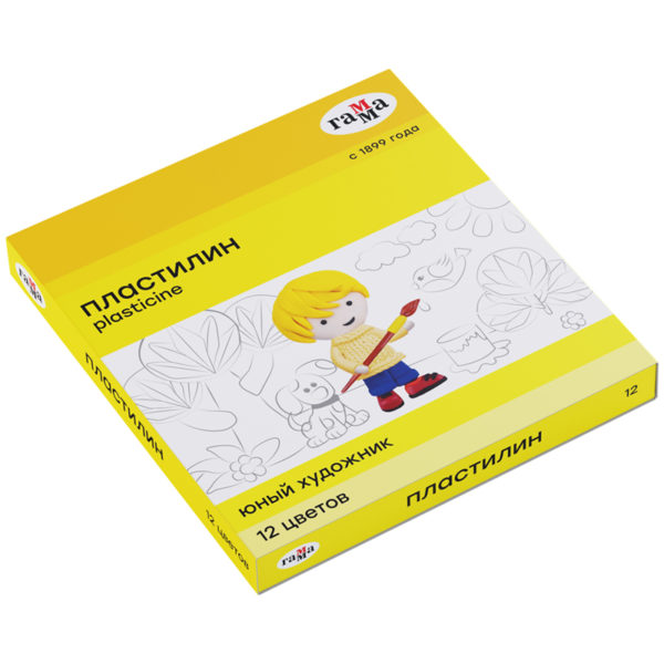 ПЛАСТИЛИН ГАММА 12цв.168г #ЮныйХудожник