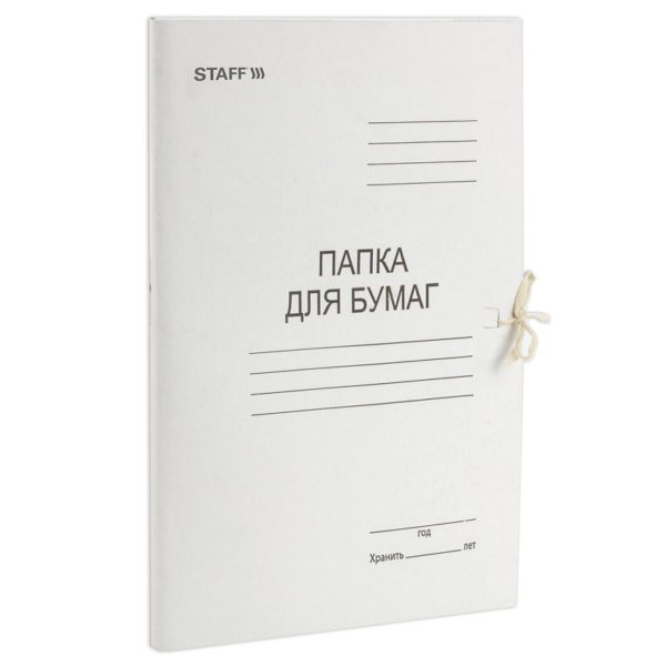 4c6620b15e8211eb8b72bcee7b5b3383_e5d185ade63211eca38cb42e99b9ab10 ПАПКА КАРТОН.А4 С ЗАВЯЗКАМИ 280гм2, БЕЛАЯ