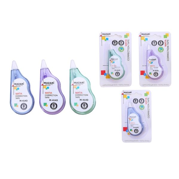 ШТРИХ-РУЧКА ЛЕНТA КОРРЕКТИРУЮЩАЯ MAZARI 5мм*8м #Matia