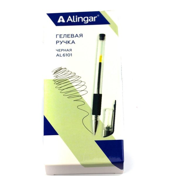 РУЧКА ГЕЛЕВАЯ ALINGAR 0,5мм ЧЁРНАЯ #Грип