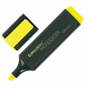 МАРКЕР ТЕКСТОВЫЙ BRAUBERG 1-5мм, ЖЁЛТЫЙ #Original