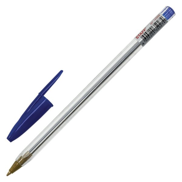 7a676fe27a8d11ed9ca1503eaa058c7d_b9ee75e77b7b11eda3a4b42e99b9ab10 РУЧКА ШАРИКОВАЯ STAFF 0,5мм СИНЯЯ #BasicBudgetBP-04