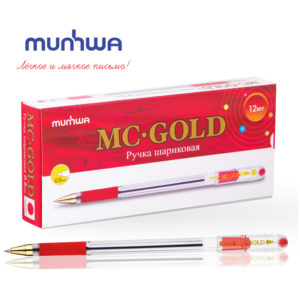 РУЧКА ШАРИКОВАЯ MC GOLD 0,5мм, КРАСНАЯ
