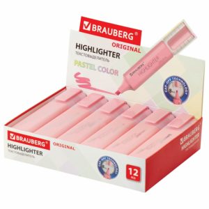 МАРКЕР ТЕКСТОВЫЙ BRAUBERG 5мм, ПАСТЕЛЬНЫЙ РОЗОВЫЙ #OriginalPastel