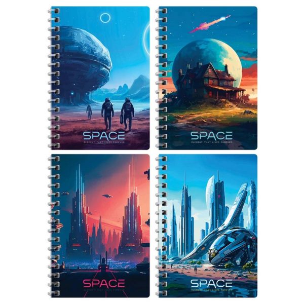 КНИЖКА ЗАПИСНАЯ КНИЖКА ЗАПИСНАЯ BG А6 80л., НА ГРЕБНЕ #FutureStyle
