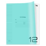 ТЕТРАДЬ 12л.”BG” ЛИНИЯ ПЛАСТИК #UniTone.Neon.Blue