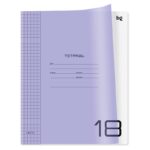 ТЕТРАДЬ 18л.”BG” КЛЕТКА ПЛАСТИК #UniTone.Neon.Violet