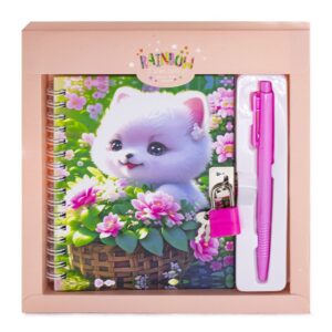 КНИЖКА ЗАПИСНАЯ ALINGAR 17,5*19см 48л. КЛЕТКА, ЗАМОК + РУЧКА #МилыйШпиц