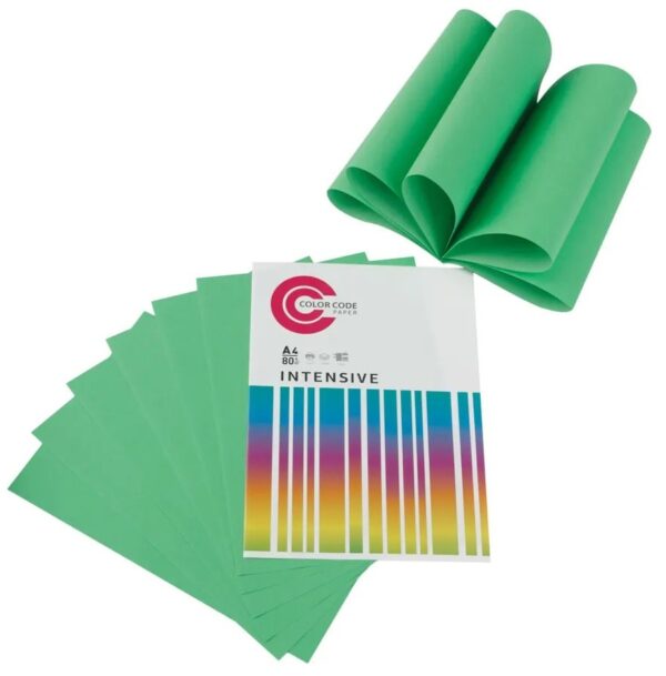 БУМАГА ДЛЯ ОФИСНОЙ ТЕХНИКИ.А4 COLOR CODE 50л.80гм2 #ЗелёнаяИнтенсив