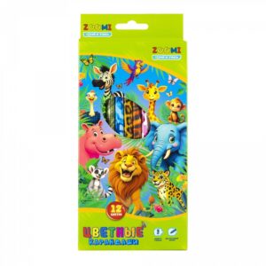 КАРАНДАШИ ZOOMI 12цв.#ZOO.Джунгли