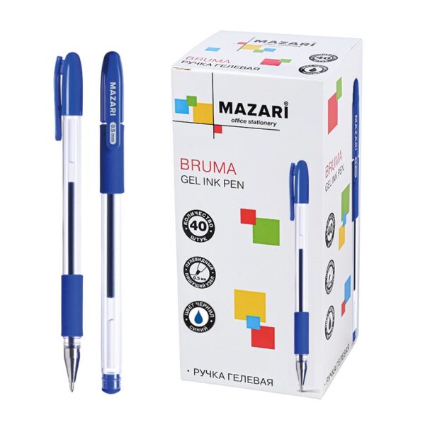 РУЧКА ГЕЛЕВАЯ РУЧКА ГЕЛЕВАЯ MAZARI 0,5мм СИНЯЯ #Bruma