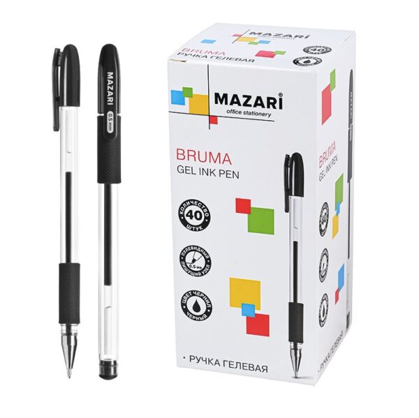 РУЧКА ГЕЛЕВАЯ MAZARI 0,5мм ЧЁРНАЯ #Bruma