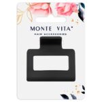 ЗАКОЛКА-КРАБ ДЛЯ ВОЛОС “MONTE VITA” 5см SOFT TOUCH #Чёрный