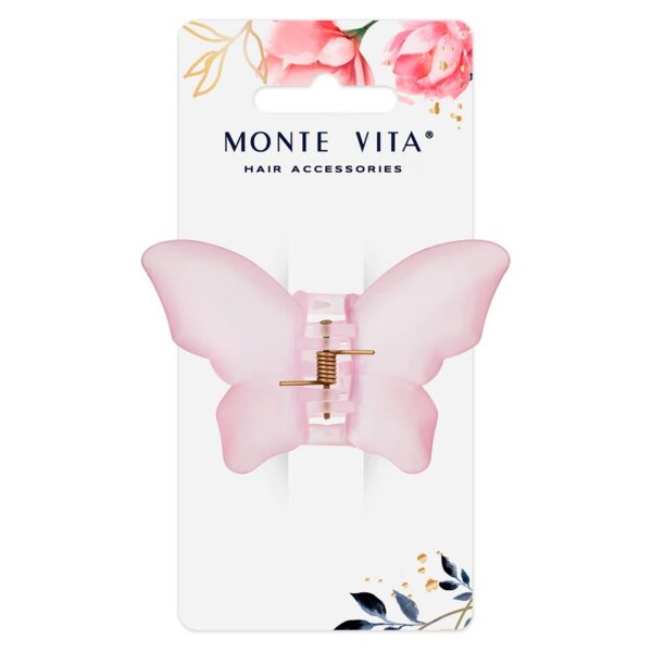 ЗАКОЛКА-КРАБ ДЛЯ ВОЛОС MONTE VITA 8,5см #МатовыйРозовый