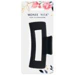 ЗАКОЛКА-КРАБ ДЛЯ ВОЛОС “MONTE VITA” 10,5см SOFT-TOUCH #Чёрная