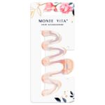 ЗАКОЛКА-КРАБ ДЛЯ ВОЛОС “MONTE VITA” 10,5см #Перламутр.Розовая