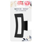 ЗАКОЛКА-КРАБ ДЛЯ ВОЛОС “MONTE VITA” 8,5см SOFT-TOUCH #Чёрная