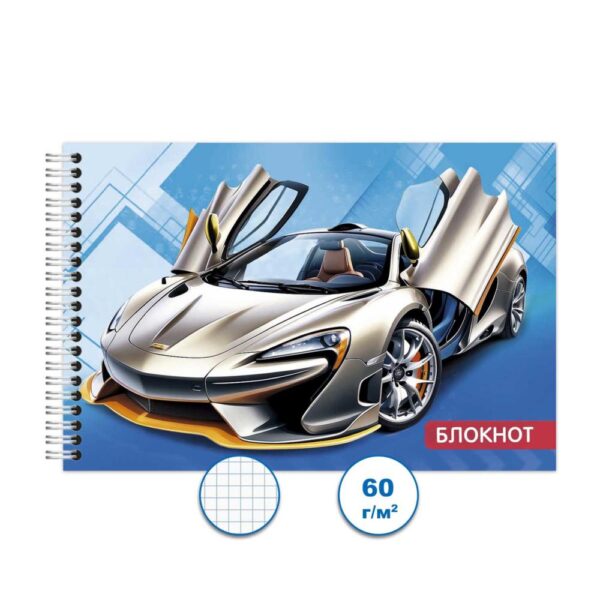БЛОКНОТ А6 КОЛИБРИ 48л., НА ГРЕБНЕ #Авто