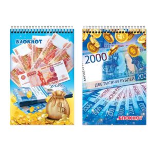 БЛОКНОТ А6 КОЛИБРИ 48л., НА ГРЕБНЕ #Деньги