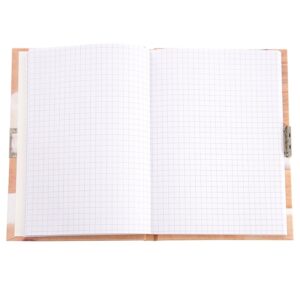 КНИЖКА ЗАПИСНАЯ ALINGAR 18*22см 48л. КЛЕТКА, ЗАМОК + ШАР.РУЧКА #Панда